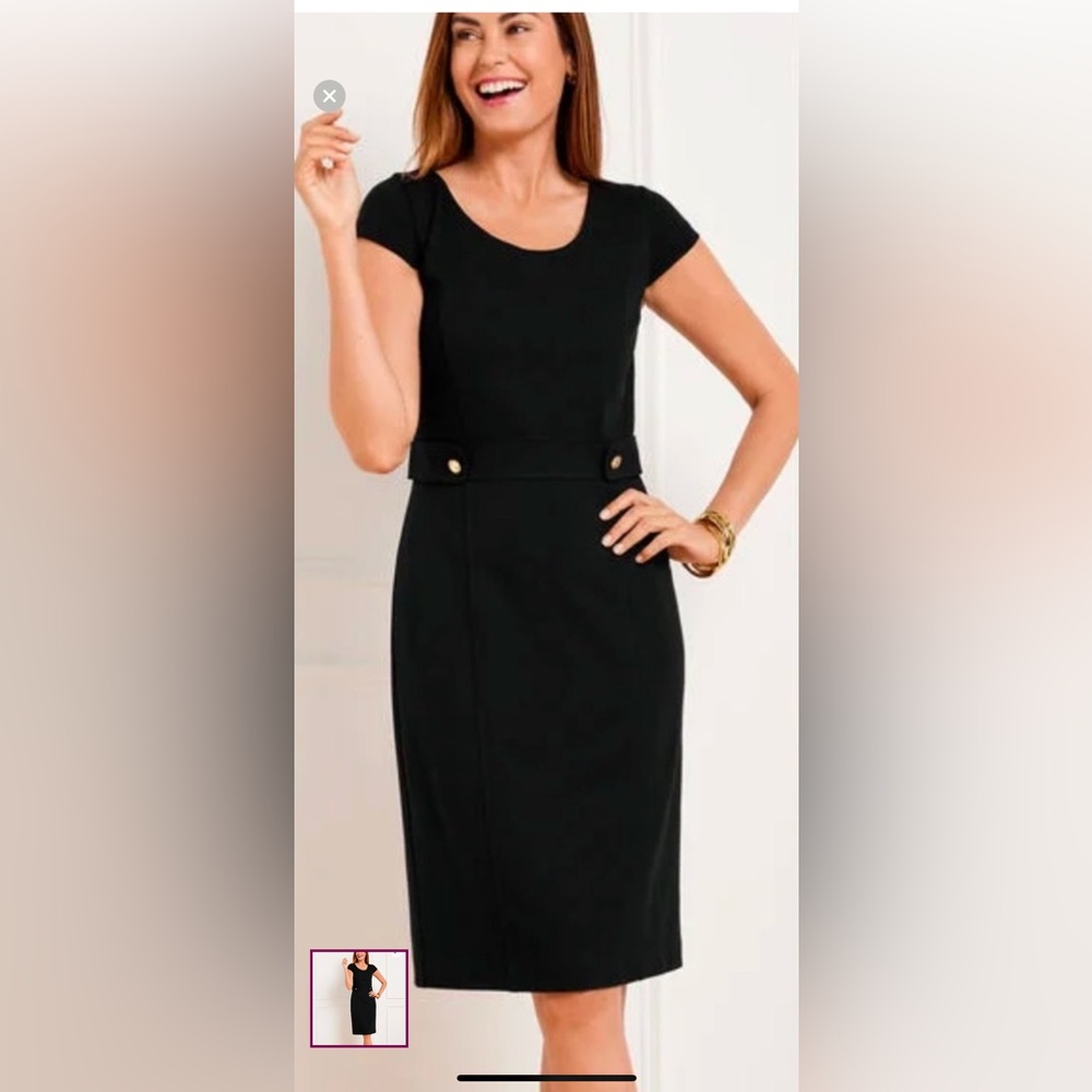 Women’s Talbots Classic black Midi Dress size 8